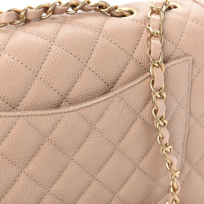 Chanel Caviar Quilted Medium CC Filigree Flap Beige 10 of 11