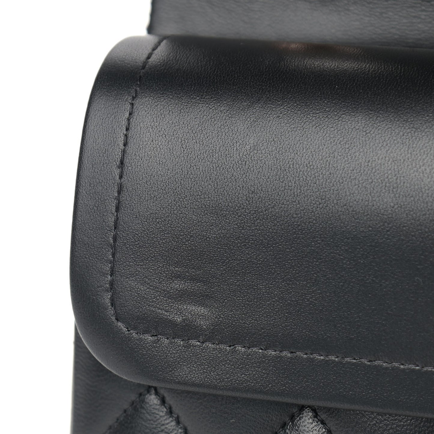 Lambskin Quilted Small Double Flap Black