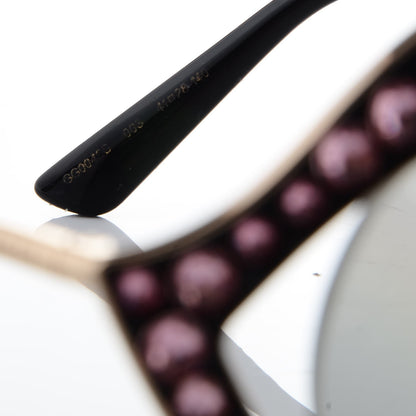 Gucci Metal Crystal Cat Eye Sunglasses GG0046/S Light Pink 8 of 10