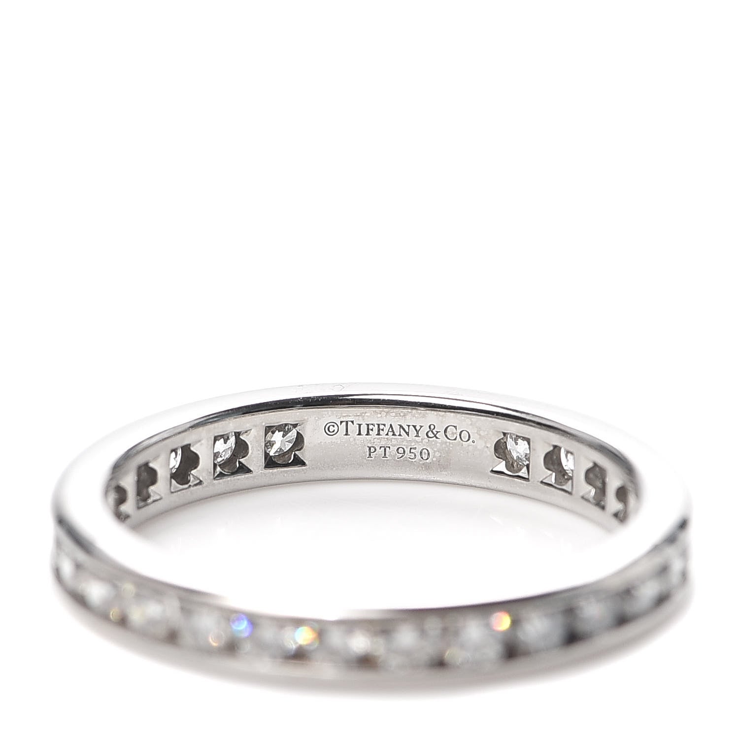 Tiffany Platinum Diamond 1.00ctw Eternity Band Ring 53 6.5 4 of 5