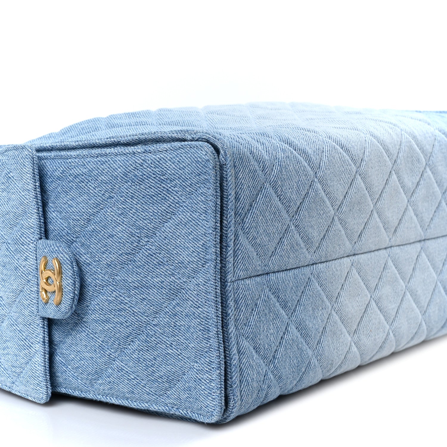 Chanel Washed Denim Quilted Medium Chanel 25 Handbag Blue 10 of 12