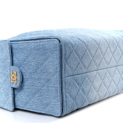 Chanel Washed Denim Quilted Medium Chanel 25 Handbag Blue 10 of 12