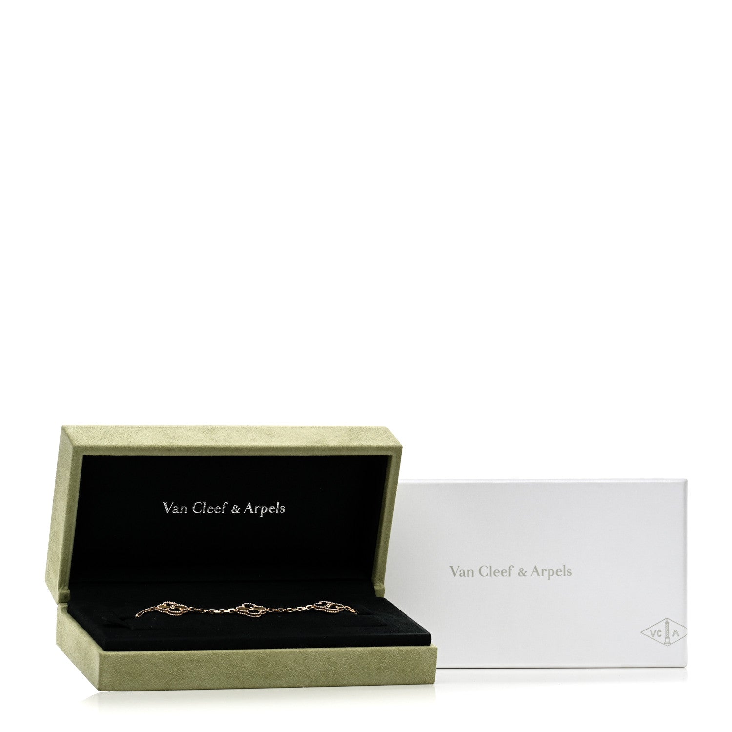 Van Cleef & Arpels 18K Yellow Gold 5 Motifs Guilloche Vintage Alhambra Bracelet 5 of 5