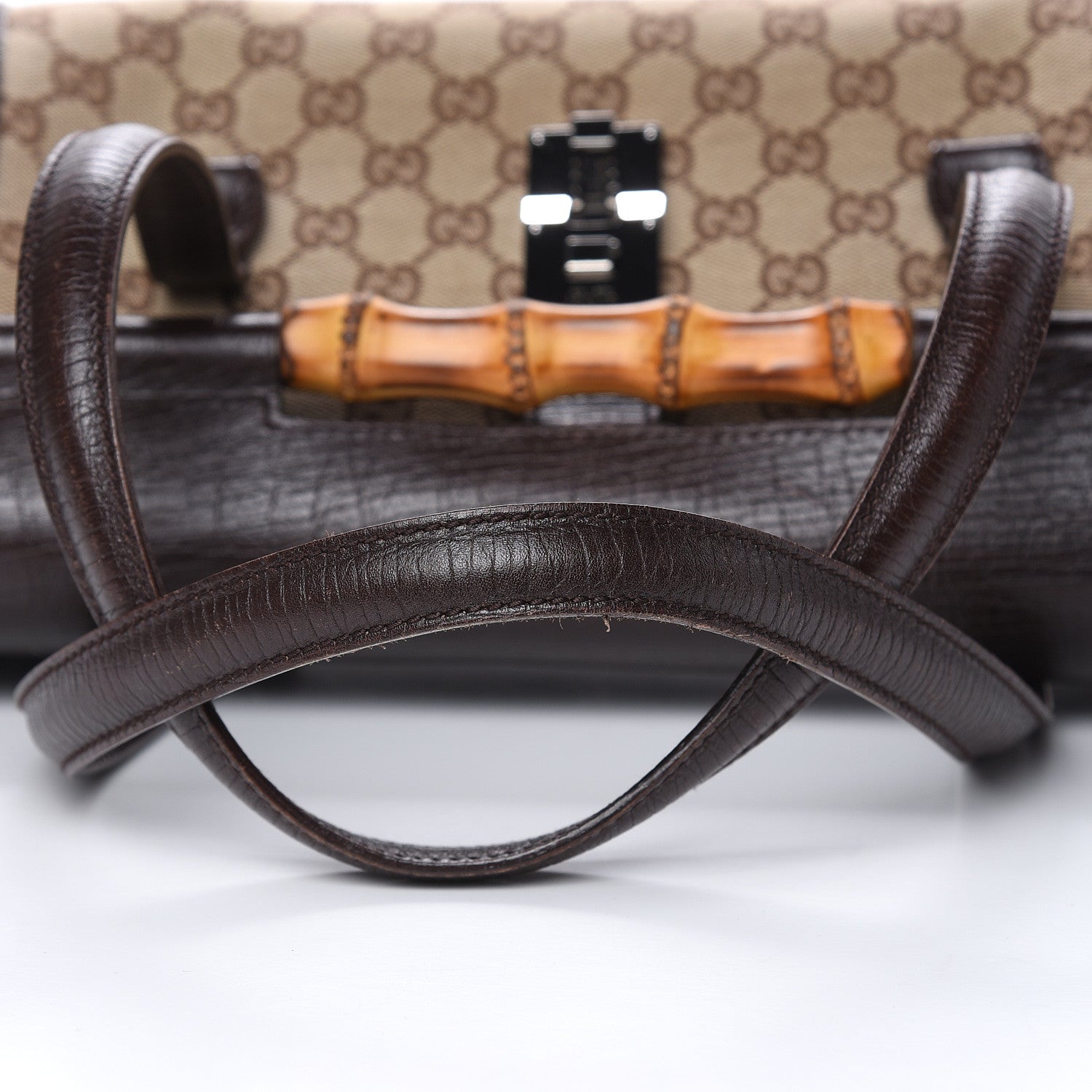 Gucci Monogram Bamboo Bullet Bag Dark Brown 15 of 15