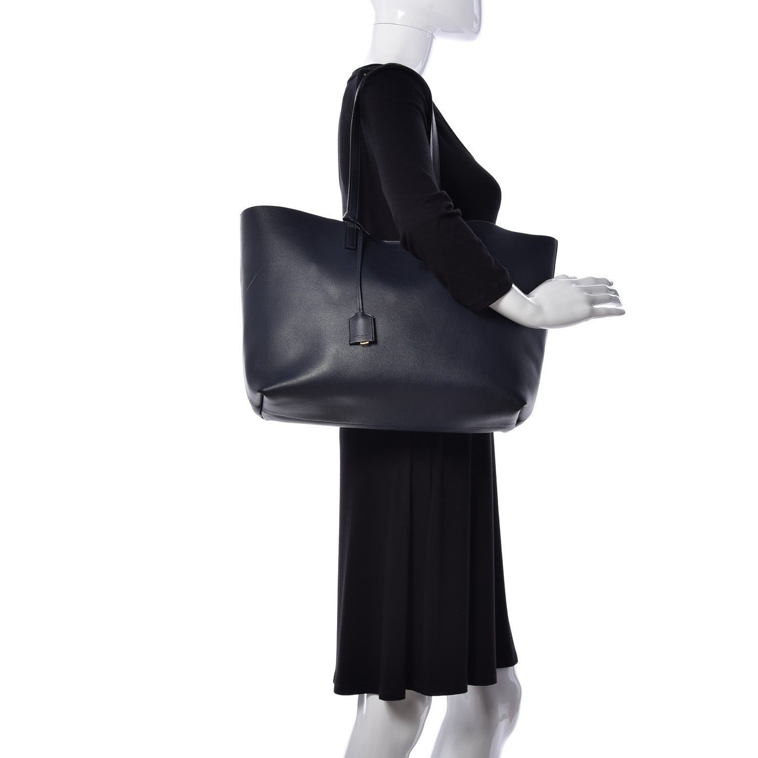 Saint Laurent Calfskin Large Shopping Tote Black 2 of 11