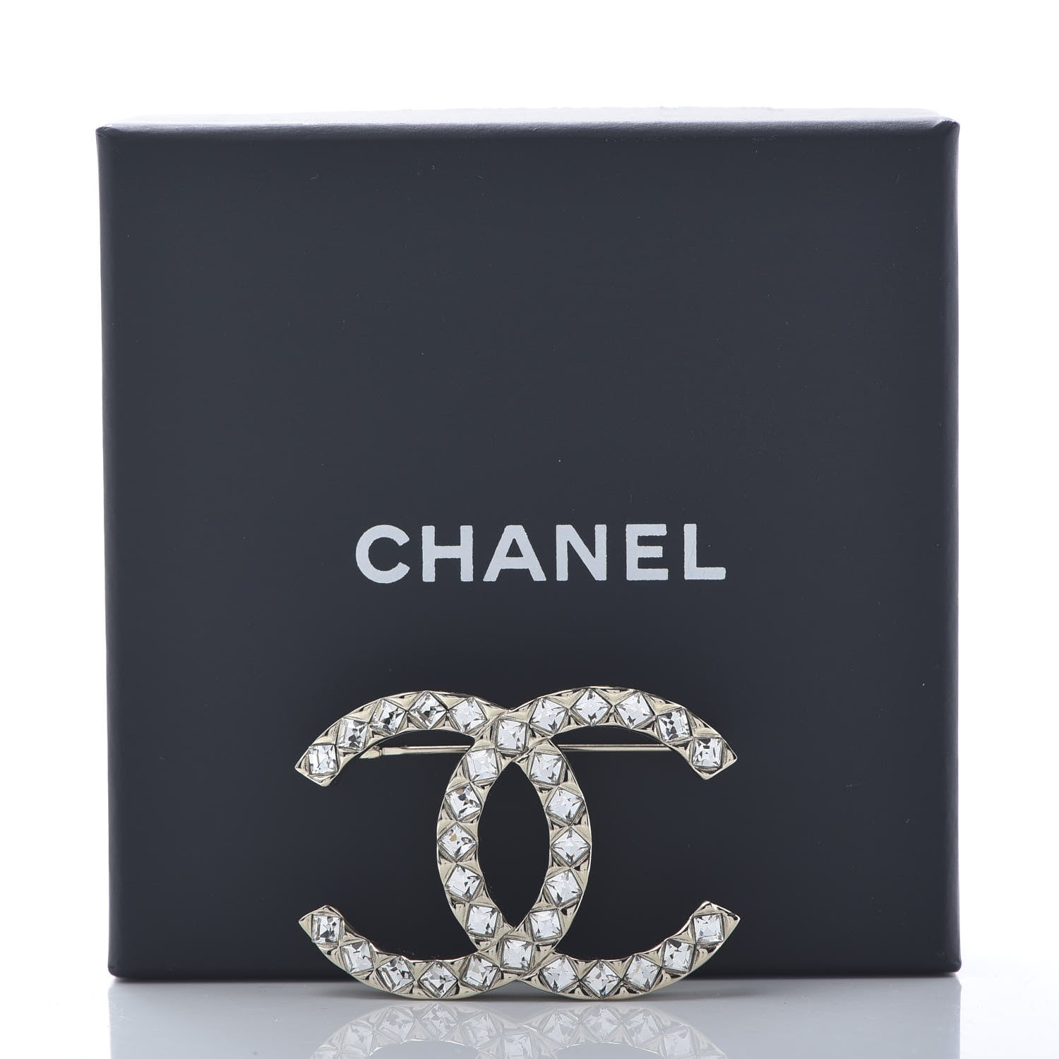 Chanel Baguette Crystal High Society CC Brooch Gold 5 of 5