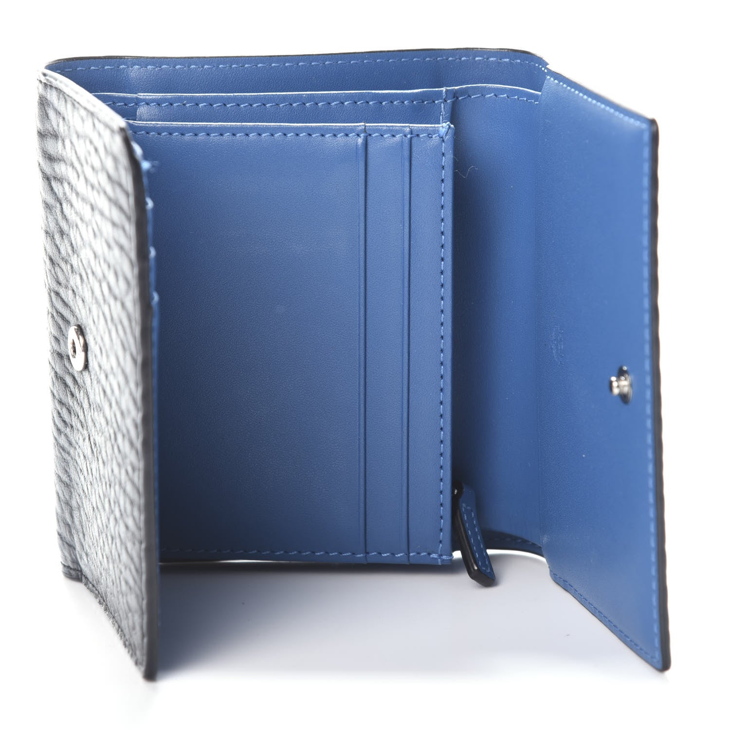MCM Visetos Trifold Wallet Black Blue 5 of 6