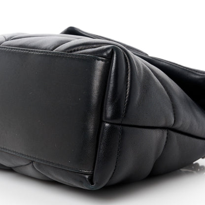 Saint Laurent Lambskin Quilted Small Loulou Puffer Monogram Chain Satchel Black 9 of 15