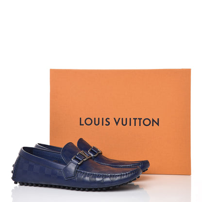Louis Vuitton Mens Damier Infini Hockenheim Moccasin Loafers 8.5 Cosmos 11 of 11