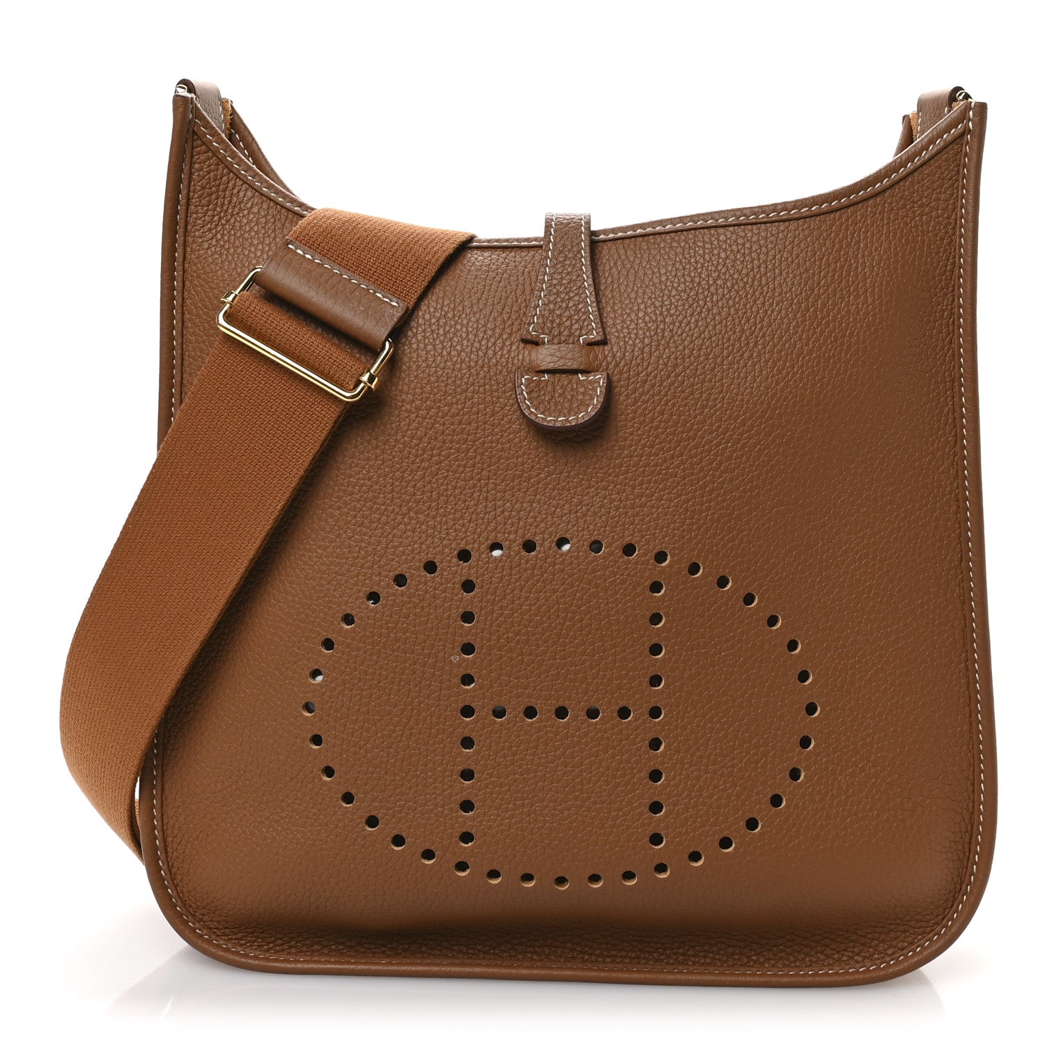 Hermes Taurillon Clemence Evelyne III PM Gold 1 of 10