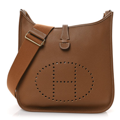 Hermes Taurillon Clemence Evelyne III PM Gold 1 of 10
