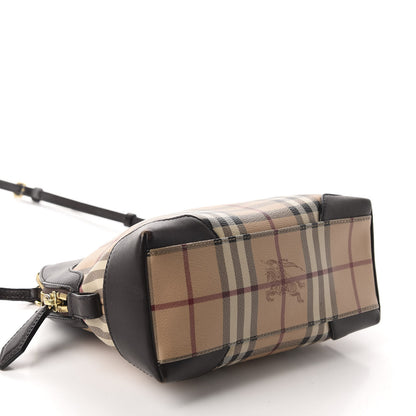 Burberry Haymarket Check Small Primrose Crossbody Bag Chocolate 4 of 12