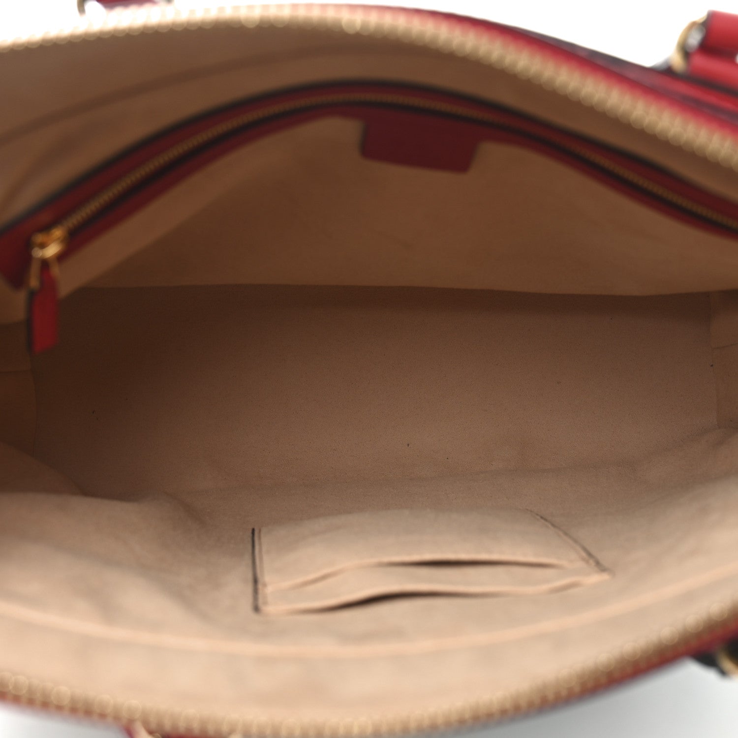 Gucci GG Supreme Monogram Blooms Medium Zippered Bucket Tote Beige Blue Navy Hibiscus Red 5 of 10