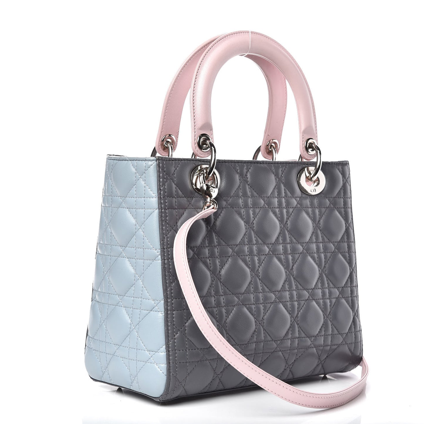 Lambskin Cannage Medium Tri-Color Lady Dior