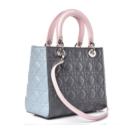 Christian Dior Lambskin Cannage Medium Tri-Color Lady Dior 3 of 13