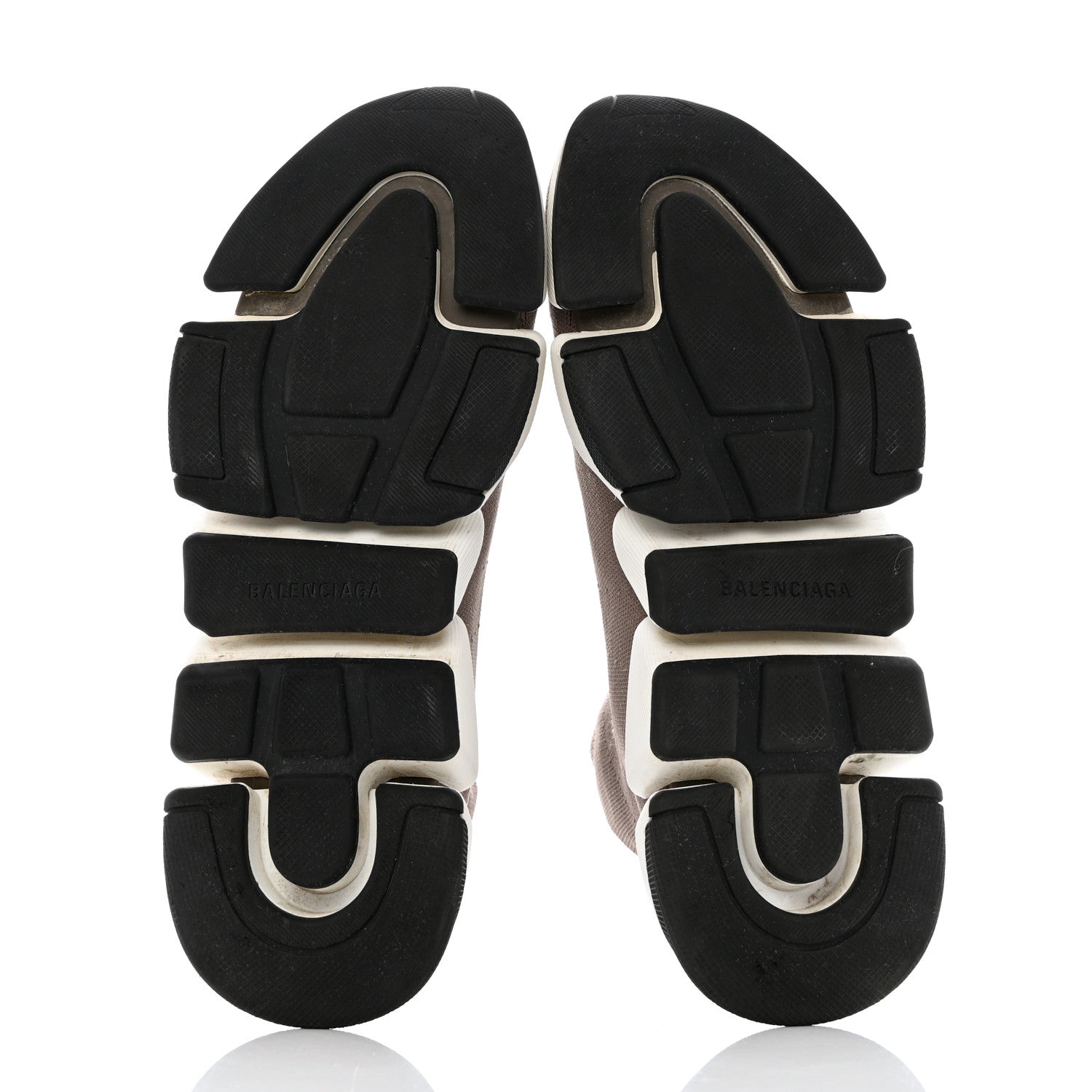 Balenciaga Technical 3D Recycled Knit Bi-Color Sole Mens Speed 2.0 Sneakers 45 Dark Beige White Black 5 of 9