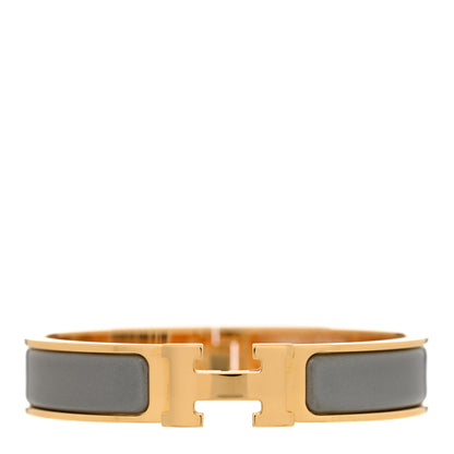 Hermes Enamel Narrow Clic Clac H Bracelet PM Marron Glace 1 of 7