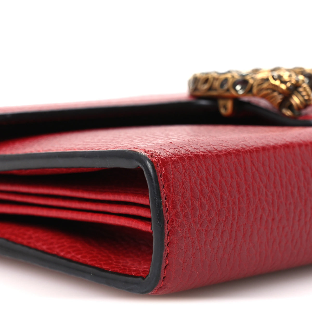 Calfskin Mini Dionysus Chain Wallet Hibiscus Red