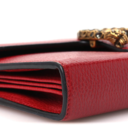Gucci Calfskin Mini Dionysus Chain Wallet Hibiscus Red 10 of 11