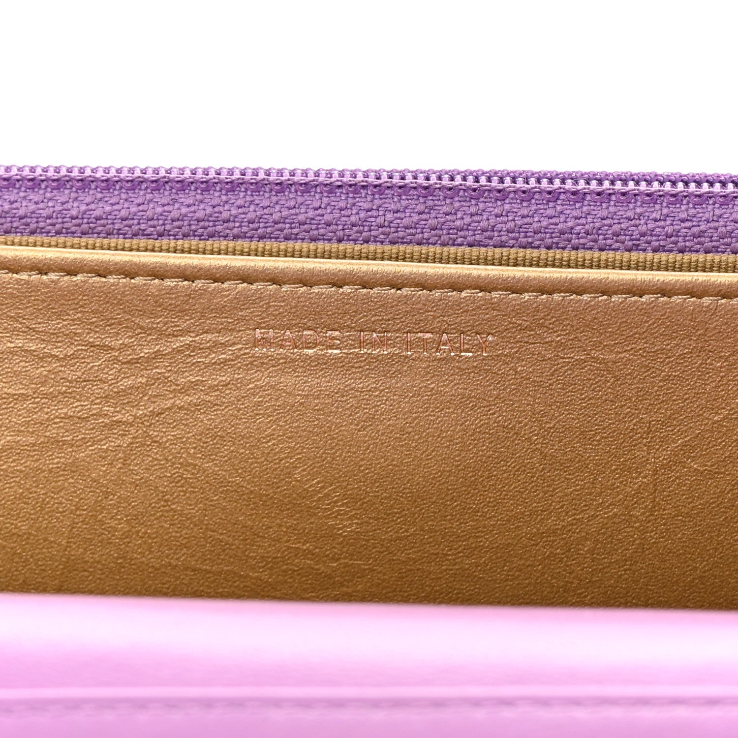 Chanel Lambskin Quilted CC Pearl Crush Wallet on Chain WOC Purple 7 of 16