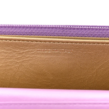 Chanel Lambskin Quilted CC Pearl Crush Wallet on Chain WOC Purple 7 of 16