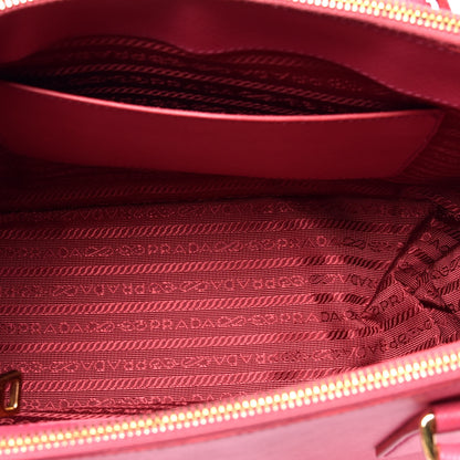 Prada Saffiano Small Galleria Double Zip Tote Fuxia 6 of 12