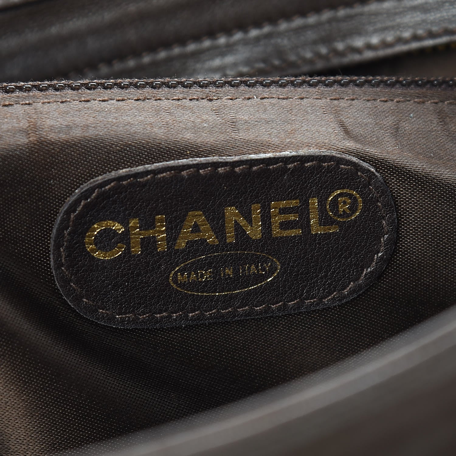 Chanel Lambskin CC Tote Brown 5 of 10