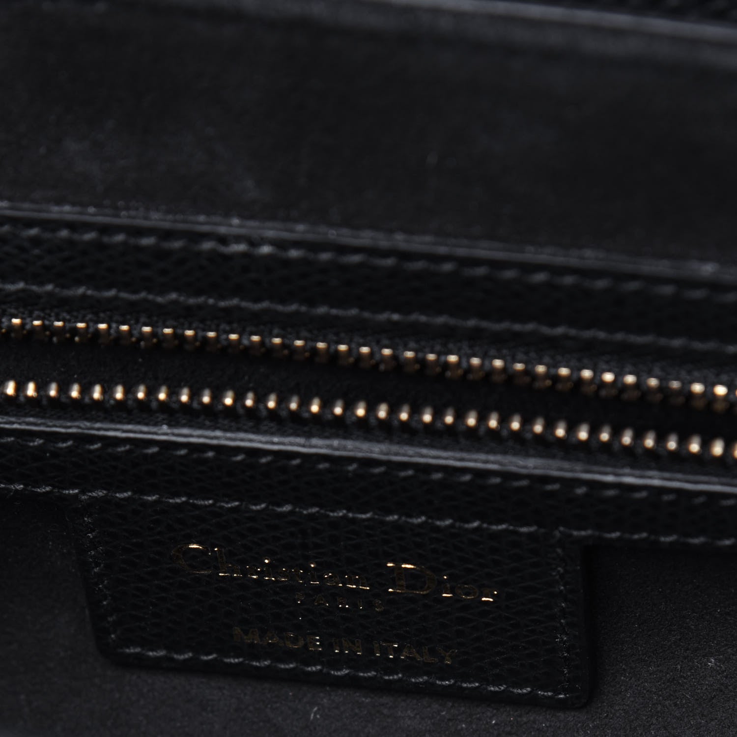 Christian Dior Grained Calfskin Saddle Bag Black 6 of 12