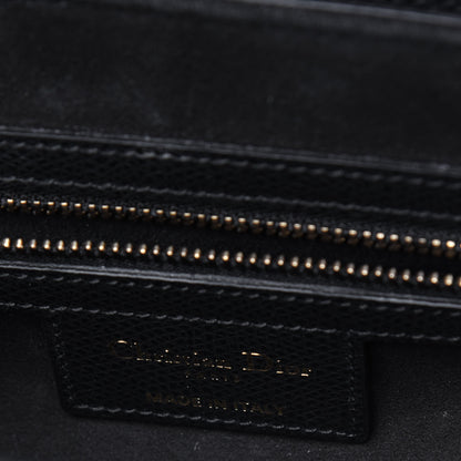 Christian Dior Grained Calfskin Saddle Bag Black 6 of 12