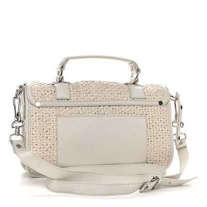 Proenza Schouler Lambskin Woven Tiny PS1 Satchel Ivory 3 of 12