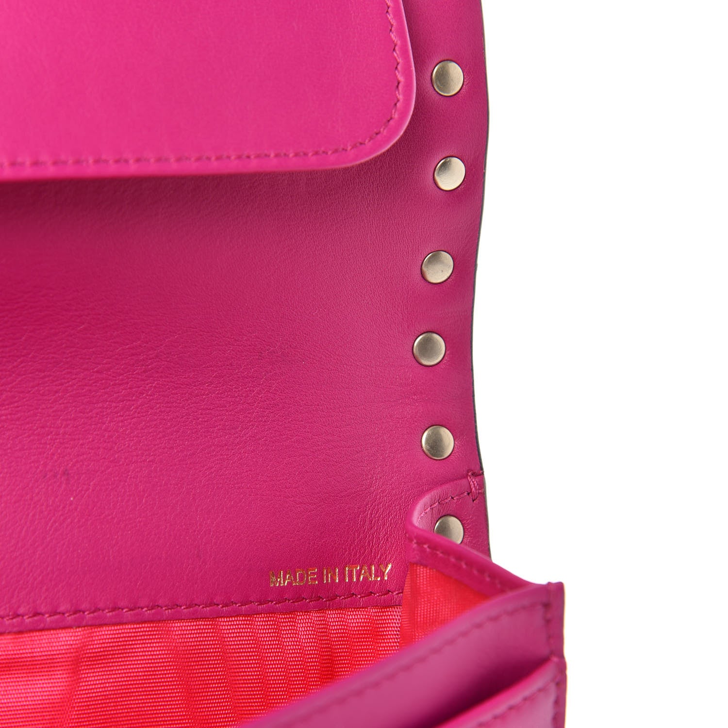 Valentino Garavani Nappa Rockstud Clutch Fuxia 8 of 9
