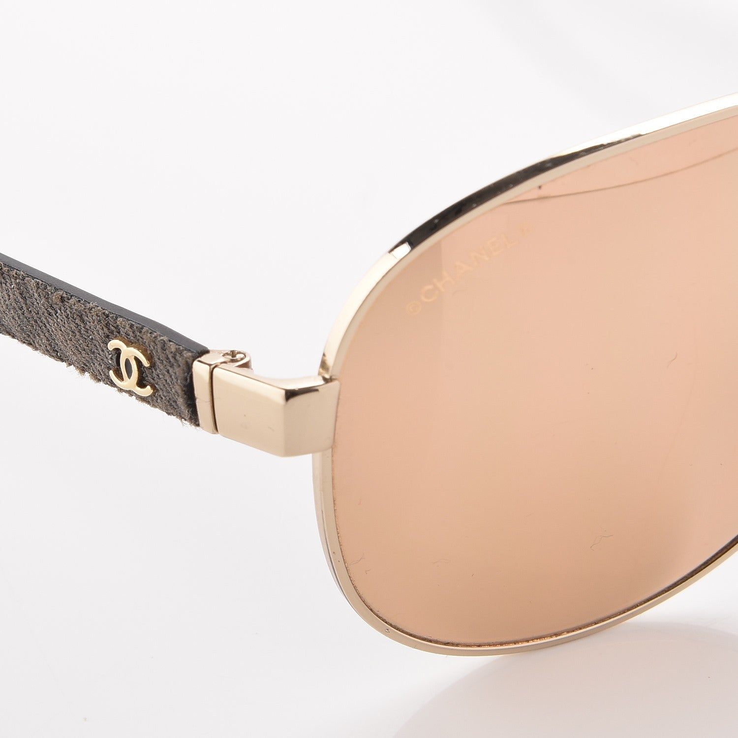 Chanel Pilot Quilting Sunglasses 4207 Gold 7 of 8
