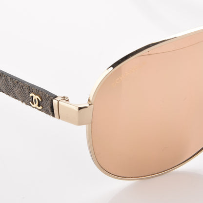 Chanel Pilot Quilting Sunglasses 4207 Gold 7 of 8
