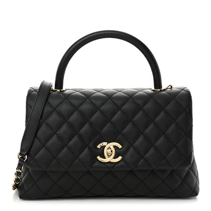 Chanel Caviar Quilted Small Coco Handle Flap Black 1 of 11