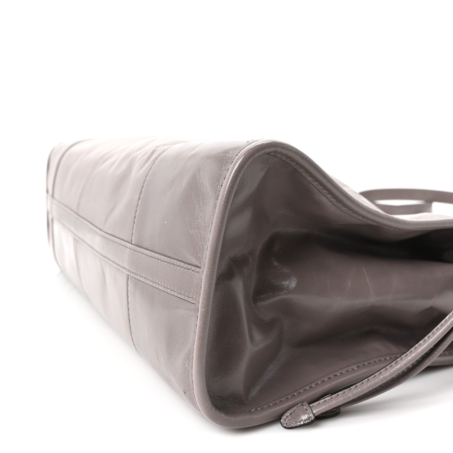 Glossy Calfskin Triangle Large Bonnie Shoulder Bag Peltro
