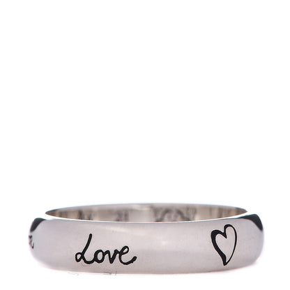 Gucci Sterling Silver Blind for Love Band Ring 61 9.5 4 of 6