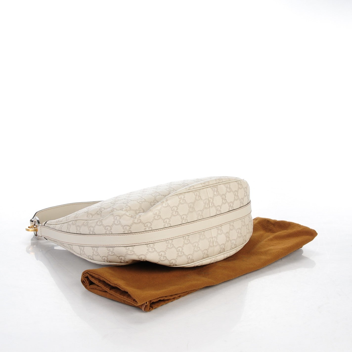 Guccissima Medium GG Twins Hobo Off White