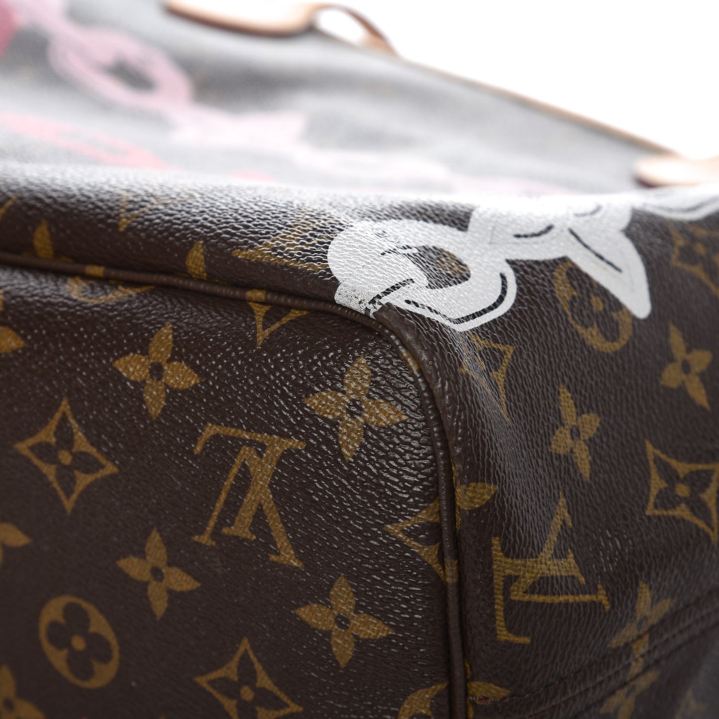 Monogram Bay Neverfull MM Rose Ballerine Poppy