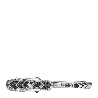 John Hardy Sterling Silver Black Spinel Blue Sapphire Sapphire Naga Dragon Two Finger Ring 57 8 1 of 6