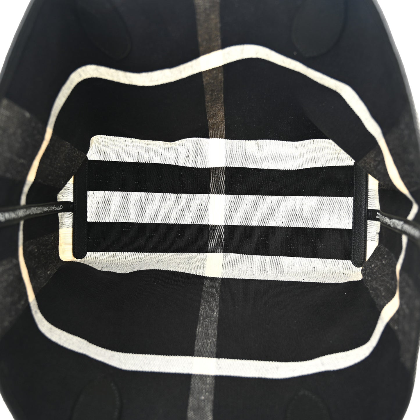 Coated Canvas Mega Check Medium Doodle Tote Black White