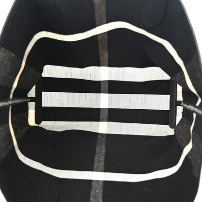 Burberry Coated Canvas Mega Check Medium Doodle Tote Black White 5 of 10