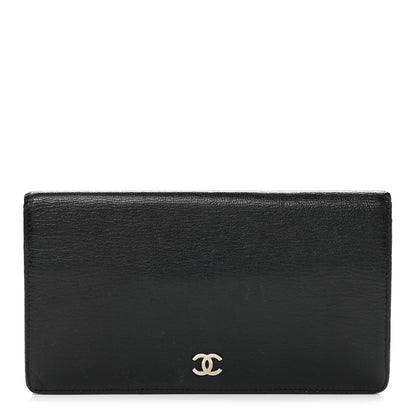 Chanel Goatskin Yen Wallet Black 1 of 11