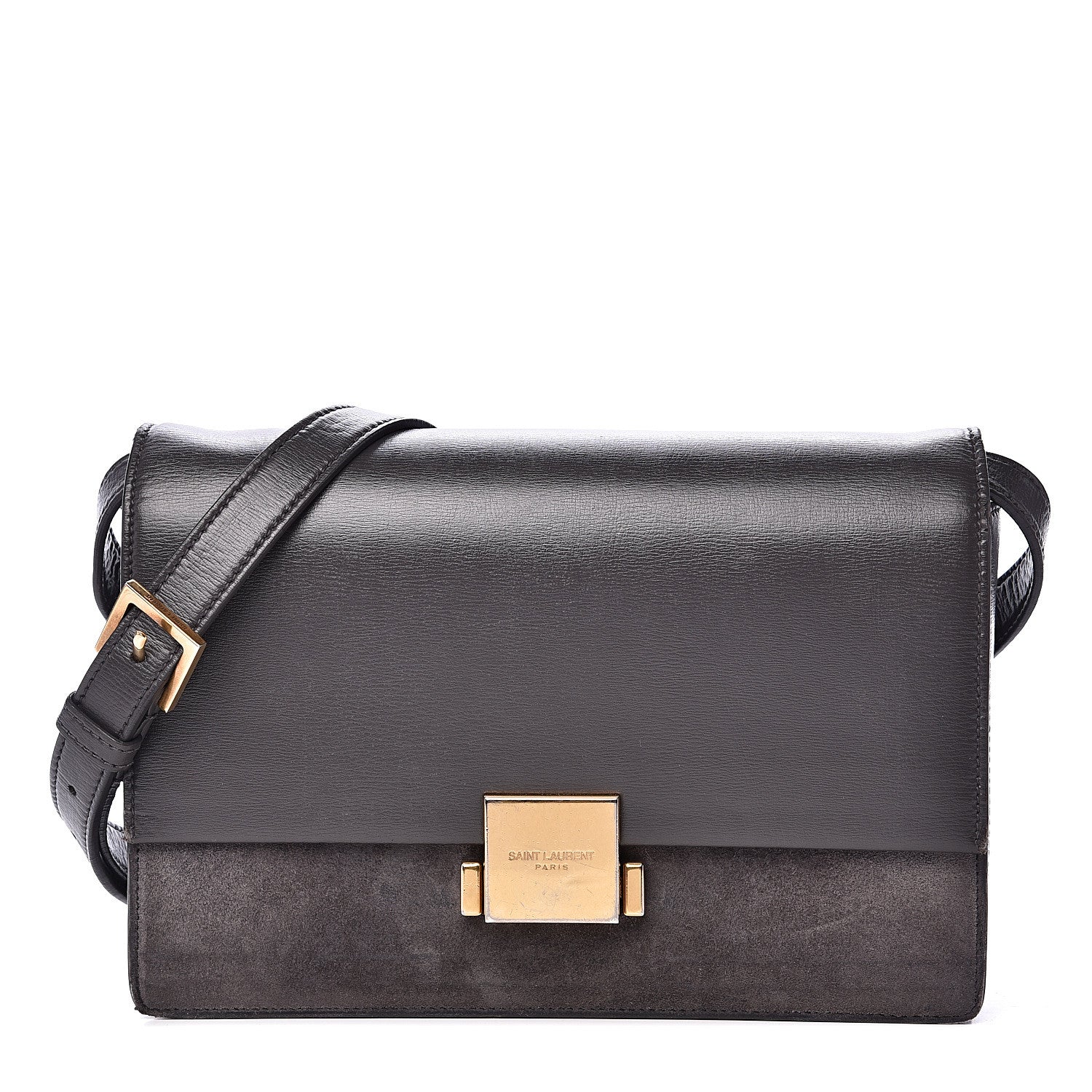 Saint Laurent Smooth Calfskin Suede Medium Bellechasse Grey 1 of 20