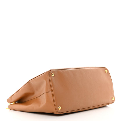Prada Saffiano Lux Extra Large Galleria Double Zip Tote Caramel 4 of 19