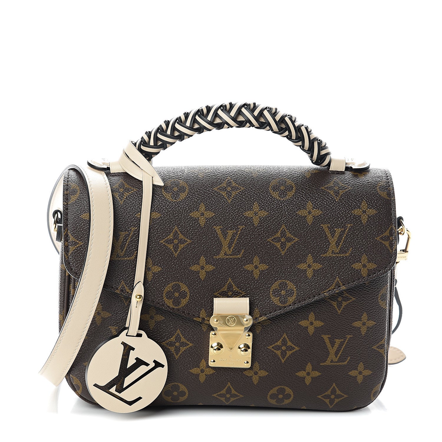 Louis Vuitton Monogram Braided Pochette Metis Creme Beige 1 of 7