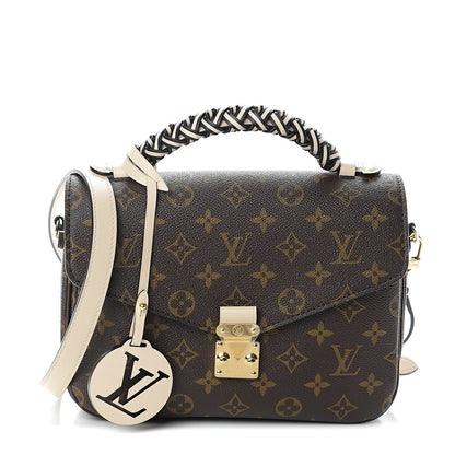 Louis Vuitton Monogram Braided Pochette Metis Creme Beige 1 of 7