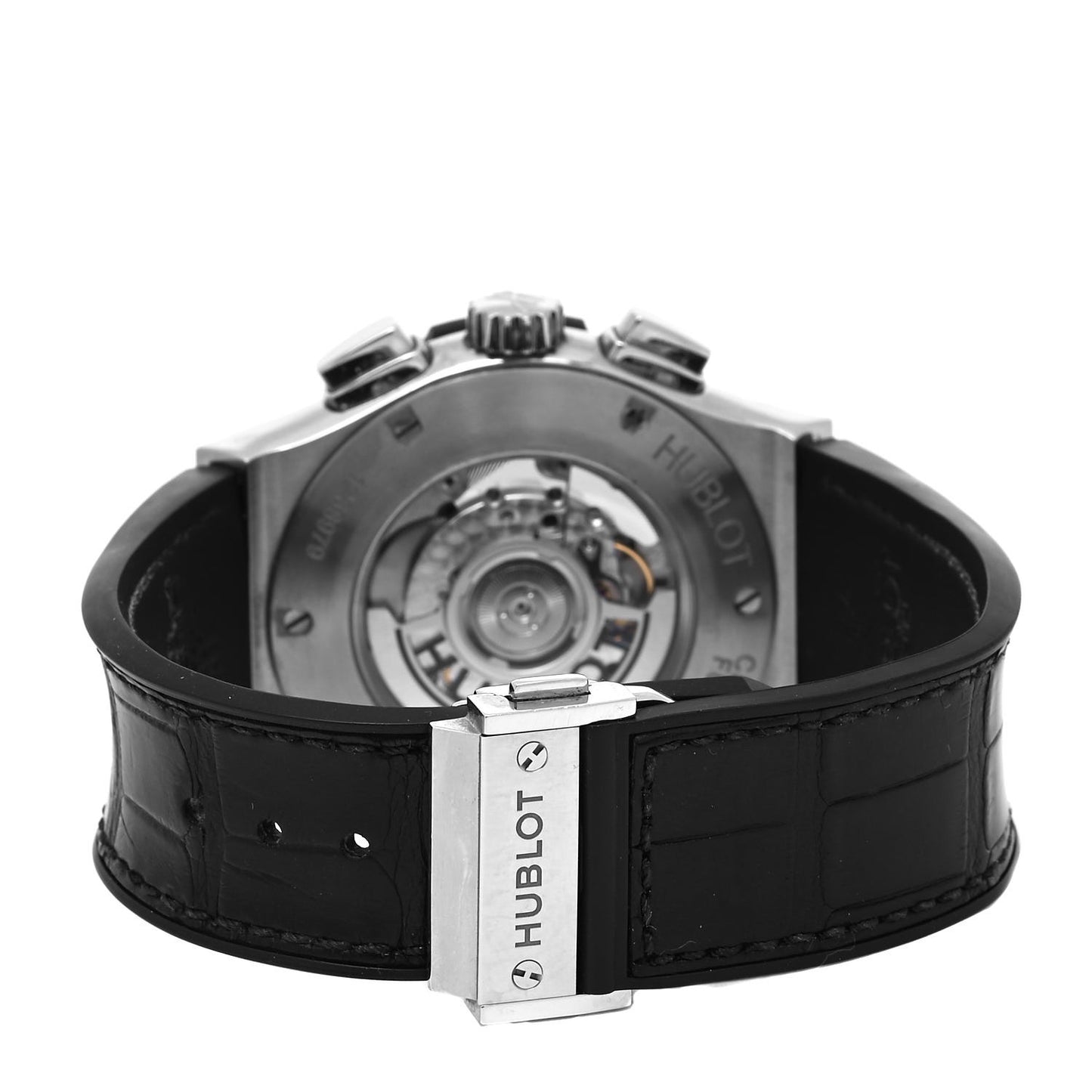 Titanium Alligator 45mm Classic Fusion Aerofusion Chronograph Automatic Watch Black 525.NX.0170.LR