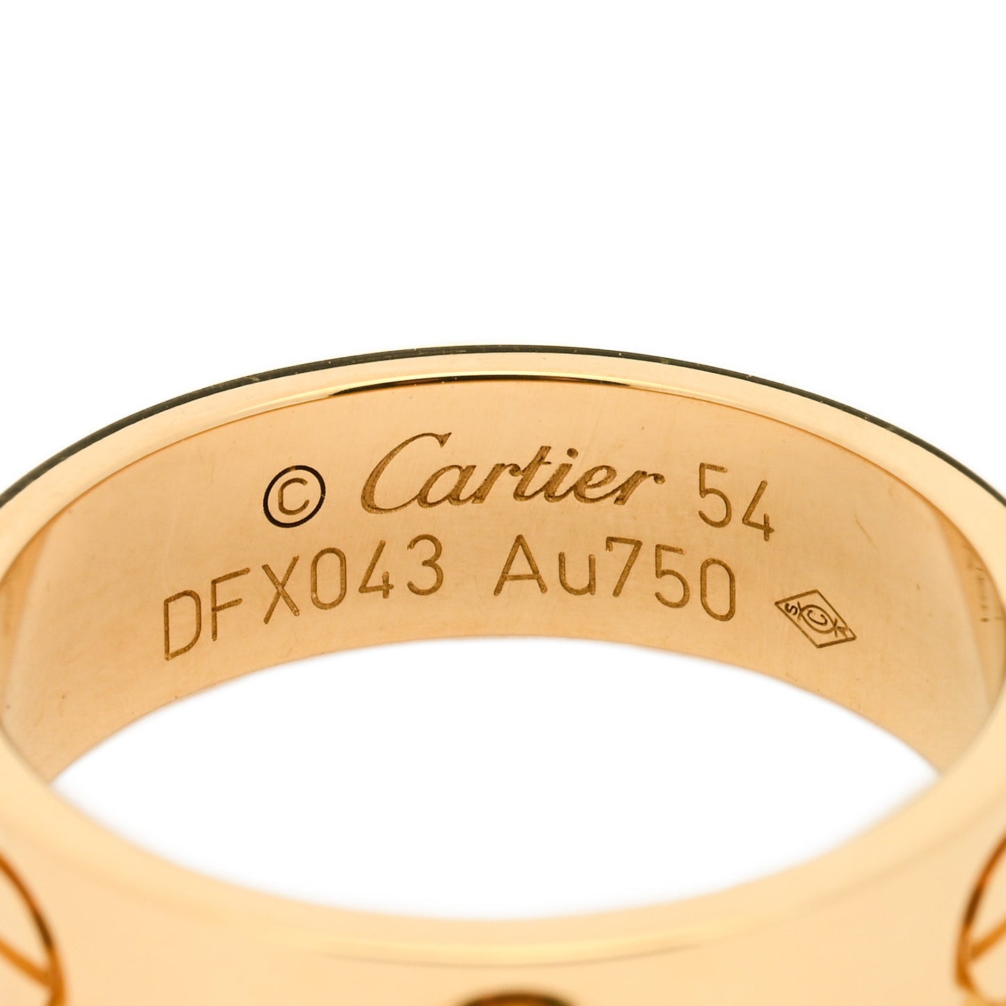 18K Yellow Gold 5.5mm LOVE Ring 54 7