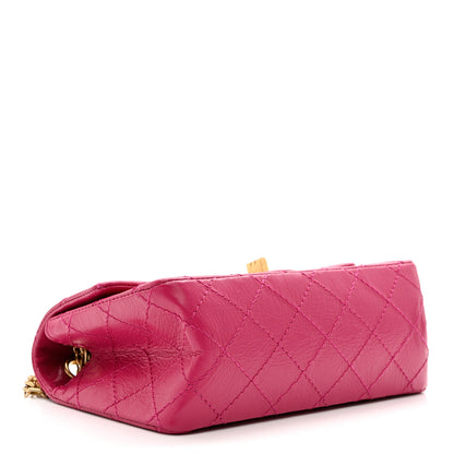 Chanel Aged Calfskin Quilted 2.55 Reissue Mini Flap Fuchsia 4 of 9