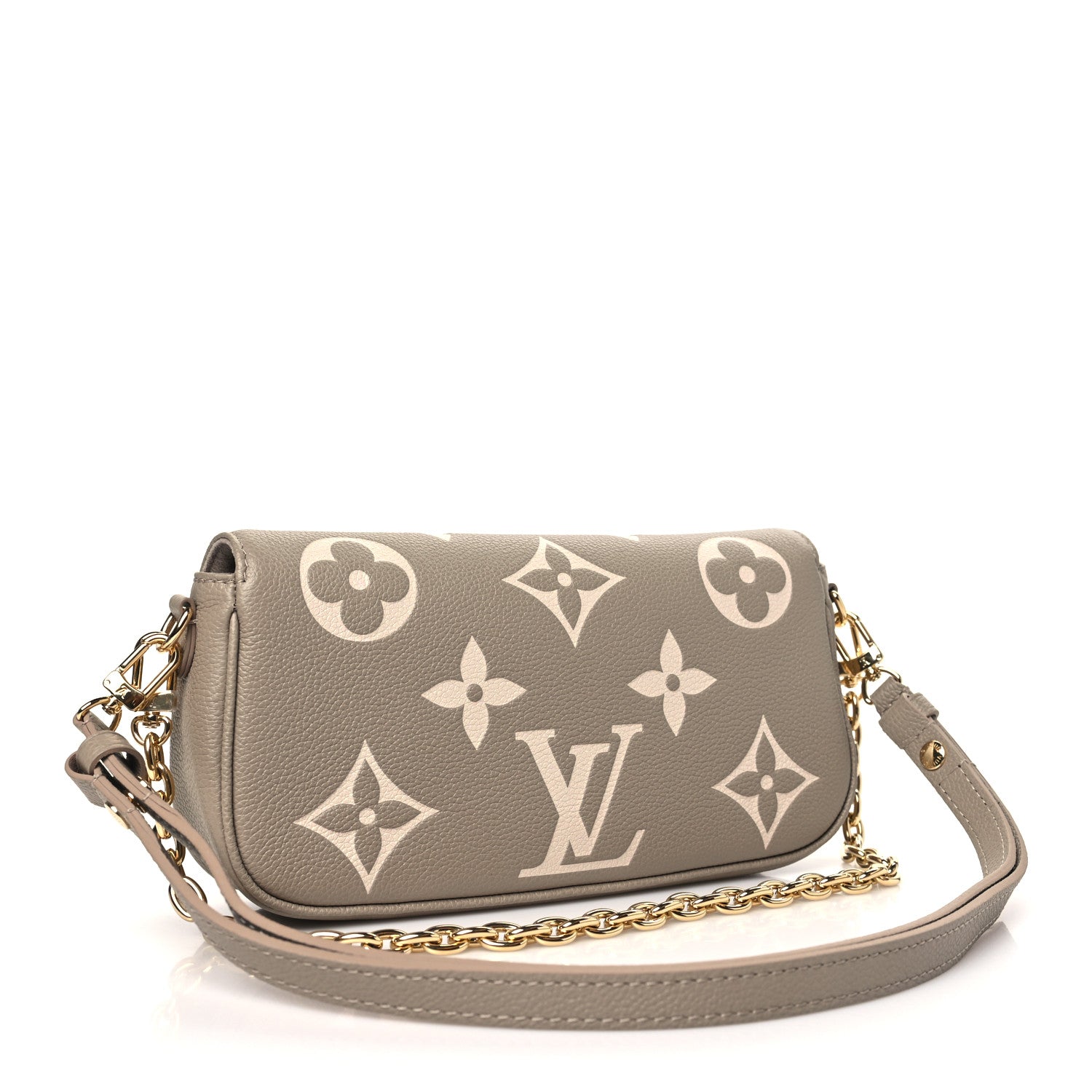 Louis Vuitton Empreinte Monogram Giant Ivy Wallet On Chain Tourterelle Creme 3 of 9